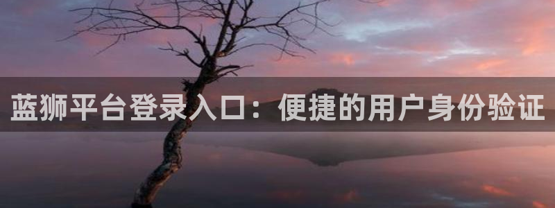蓝狮娱乐下载链接：蓝狮平台登录入口：便捷的用户身份验证