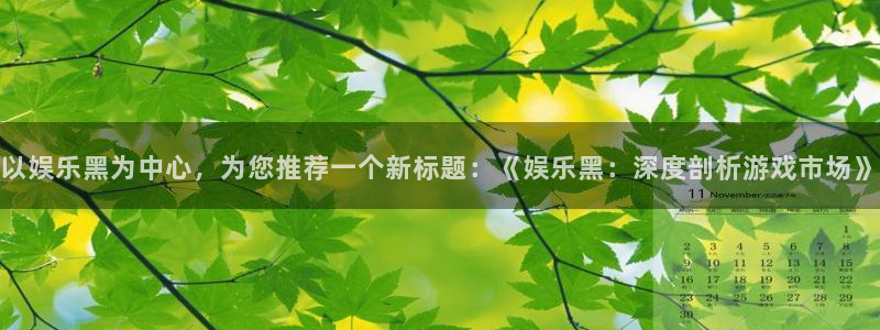蓝狮娱乐注册网站app：以娱乐黑为中心，为您推荐一个新标题：《娱乐黑：深度剖析游